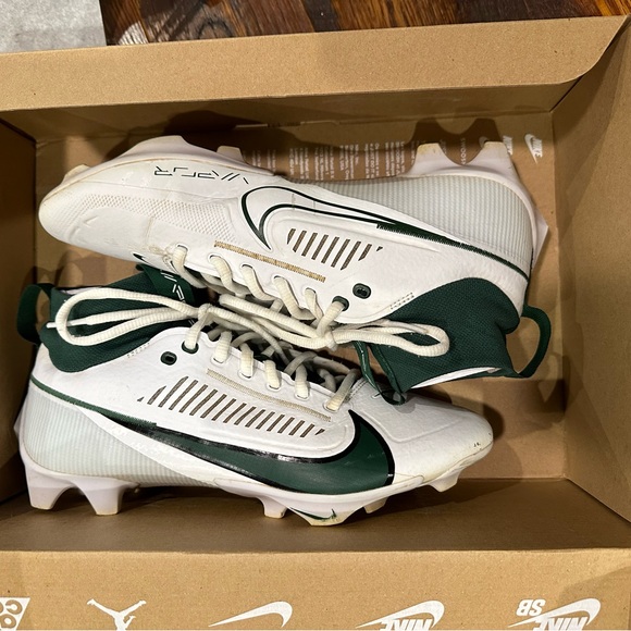 Nike Vapor Edge Pro 360 2 TB Football Cleats White / Green FJ1581-130 Size 7.5 - Picture 4 of 10
